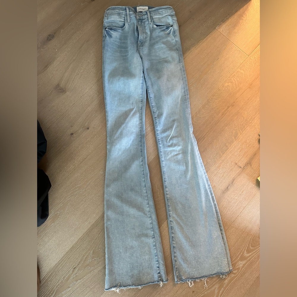 Frame Denim Light Blue Flare Jeans